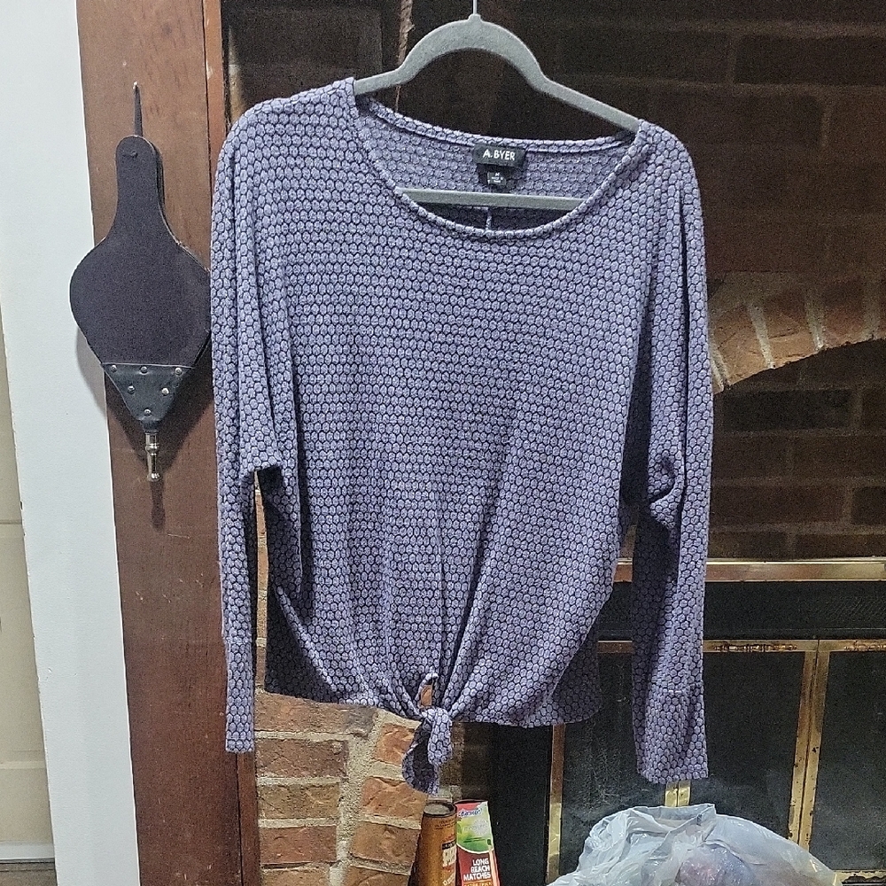A. Byer Lavender Long Sleeve Top